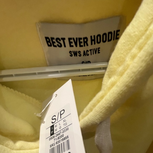 Best Ever Hoodie SWS Active Women’s Hoodie Yellow Cotton Blend Size S Small - Picture 5 of 6